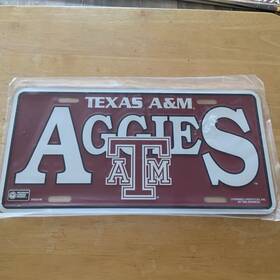 Mte260201 Rico Industries Texas A&m Aggies Logo Ncaa Collegiate Team Plate Tag Express Nos