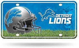 Mtg2402 Rico Industries Nfl Team License Plate Detroit Lions Helmet New