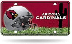 Mtg3602 Rico Industries Nfl Team License Plate Arizona Cardinals Helmet New
