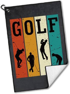 Ogt023 Rofiowa Vintage Golf Polyester And Cotton Blend Printed 23.6x15.7 In Black 3