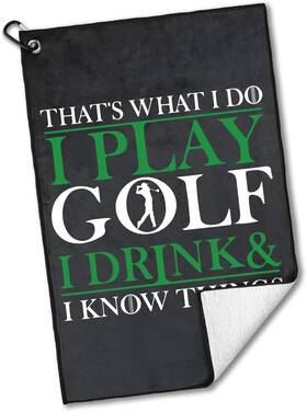 Ogt029 Rofiowa That S What I Do Play Golf And Polyester Cotton 23.6x15.7 In Black 2