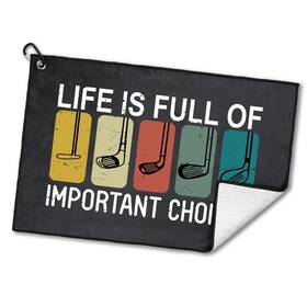 Ogt042 Rofiowa Life Is Full Of Important Choices Polyester And 23.6x15.7 In Black