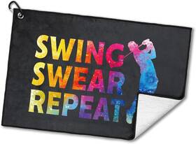 Ogt045 Rofiowa Swing Swear Repeat Polyester And Cotton Blend Printed 23.6x15.7 In Black 4