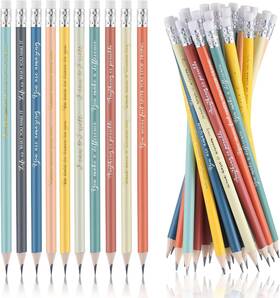 Pencil-23 Sabary 200 Pcs Inspirational Pencil Bulk Colorful Mood As Picture Shown
