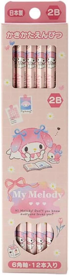 566161 Sanrio Pencil Pack 2b My Melody 0.3 X 6.9 Color