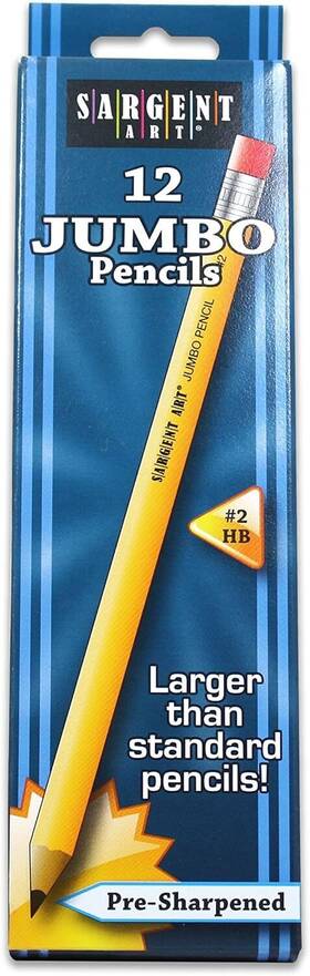 22-7275 Sargent Art 4 X 3pk Jumbo Pencils Total 12 Class 1 Count Pack Of Yellow