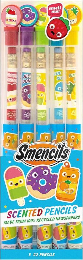 70.x05t20 Scentco Graphite Smencils 5-pack Of Hb #2 Scented Pencils Original