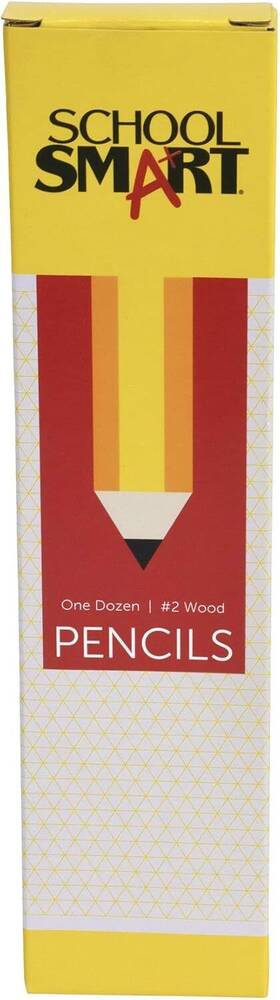 083276 School Smart Hexagonal Number 2 Wood Pencils 12 Count Pack Of 1 Yellow