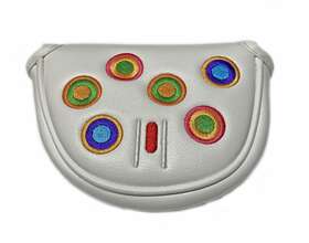 Seemore 685757797573 New Groovy White Right-handed Mallet Putter Headcover