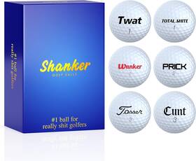 Shanker Golf 604565450524 Balls - Rude Trick With Funny Sayings Multi-ball White