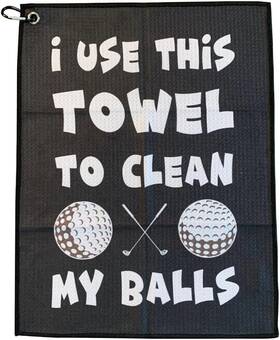 Jhby-200103-415 Shankitgolf Shankit Golf Funny Microfiber Cleaning Cloth For Balls Small White