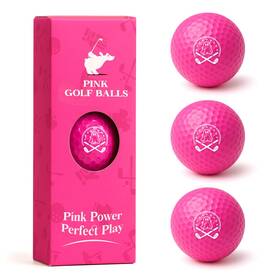Gb-001 Shes Pink Ghost Funny Golf Balls For Women Shocked Emoji 4.27 Centimeters