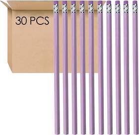 Bgy-0080-002 Shidow Pencils #2 Bulk With Erasers Wood-cased Hb Purple
