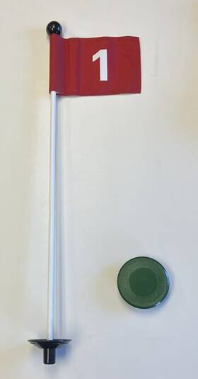 Shoptjb Markerredwhite#1 Golf Practice Putting Green 33 Inch Flagstick Marker Red Jr. Flag White #1 Cover