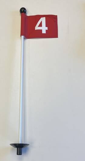 Shoptjb Markerredwhite#3 Golf Practice Putting Green Flagstick - 33 Inch Marker Red Jr. Flag With White #4