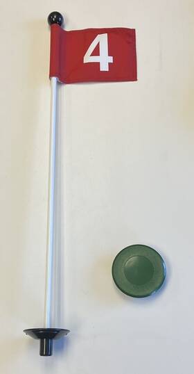 Shoptjb Markerredwhite#4 Golf Practice Putting Green 33 Inch Flagstick Marker Red Jr. Flag White #4 Cover