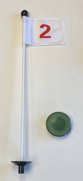 Shoptjb Markerwhitered#2 Cover Golf Practice Putting Green 33 Inch Flagstick Marker White Jr. Flag Red #1