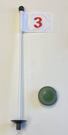 Shoptjb Markerwhitered#3 Cover Golf Practice Putting Green 33 Inch Flagstick Marker White Jr. Flag Red #3