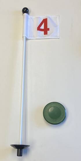 Shoptjb Markerwhitered#4 Golf Practice Putting Green 33 Inch Flagstick Marker White Jr. Flag Red #4 Cover