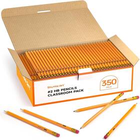 Shuttle Art Hb2#350 Wood-cased #2 Hb Pencils 350 Pack 1 Count Of Yellow