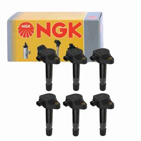 Sixity Auto 4025071249 6 Pc Ngk Ignition Coils Compatible With Acura Mdx 3.7l V6 2010-2013