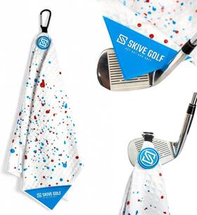 Sgmag001 Skive Golf Premium Magnetic Towel Super Strong 16 Inch X 24 Red And Blue Drip