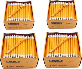 43396-275725 Skkstationery Half Pencils With Eraser Tops 1 Count Pack Of 576 4 Box-576