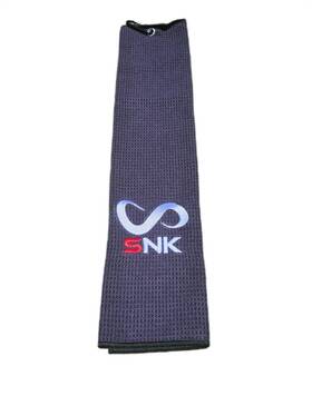 Snk Sports 735380867546 Golf Towel - Premium Tri Fold Ultra-absorbent Cotton Black