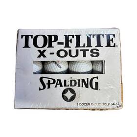 891505 Spalding Top-flite X-outs Golf Balls 1 Dozen 12 White Sealed Box
