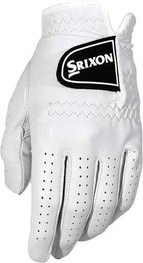 Srixon 653427107045 New Premium Cabretta Leather White Golf Glove Mens Cadet Large Cl