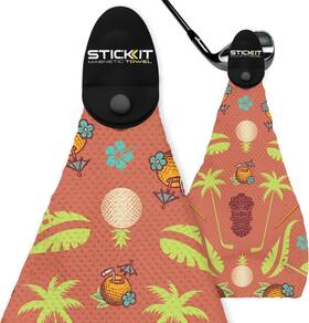 Stickit 857556006754 Magnetic Salmon Pink Tiki Golf Towel Pack Of 1