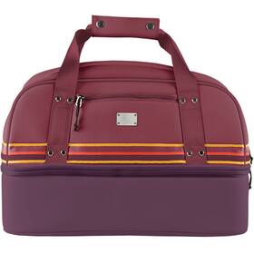 230955 Sun Mountain Mid-stripe Boston Bag - Port/brick/gold