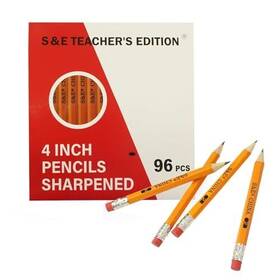 1029-96 Swit Pcs Half Pencils With Eraser Tops Golf Pencil Classroom Pew - # 2 Hb Pre 96