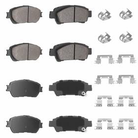 8sbp088-max Tadamark 8pcs Rear And Front Semi-metallic Brake Pads Fit For Toyota Sienna 3.3l/3.5l