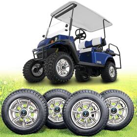 Tl-wc001us Takelook 10 Inch Chrome Hubcaps Wheel Covers For Golf Carts Stylish Durable Upgrade