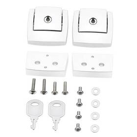 Tcmi 717211081376 Tour Pack Pak Latches Contains Lock S Spacers For Harley Davidson Chrome#17