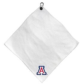 Team Golf 637556202758 Ncaa Arizona Microfiber Towel - 15 Inch X White