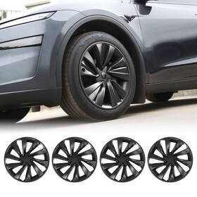 Tn-wcnyn1 Tesinterest 19 Inch Wheel Covers For Tesla Model Y Juniper 2025 2026 Matte Black Spiral