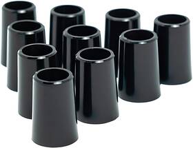 The Golfers Workshop 196852809035 .355 Inch Taper Tip Black Golf Club Ferrules - Pack Of 10 Durable Plastic Fits