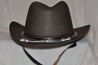 The Lawman Genuine Milan Sheriff Trooper Hat Brown With Silver