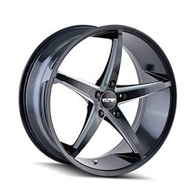 3270-8810b35 The Wheel Group Tr70 18x8 Bolt Pattern 5x110/ Offset 35 Black/milled Spokes Set Of 1