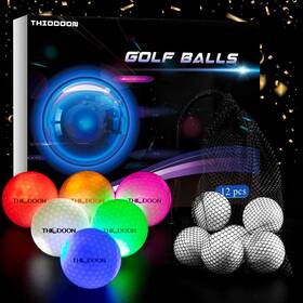 Thiodoon 732489594991 Glow In The Dark Golf Standard Upgraded 12 Pack- Timer Resettable