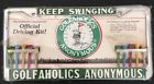 Thought Factory Keep Swinging Golfaholics Anonymous Metal License Plate Frame