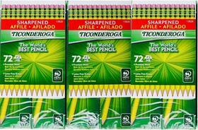 13828a Ticonderoga Sharpened Pencils #2 Hb Premium Wood 1 Count Pack Of 3 Black