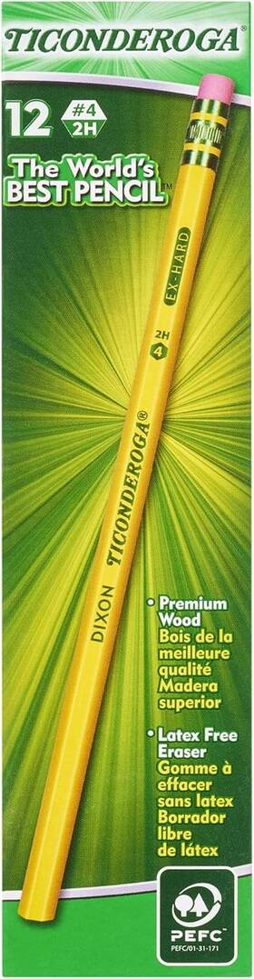 13884 Ticonderoga Wood-cased Pencils 12 Count Pack Of 1 Yellow