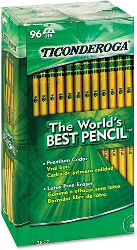 Ticonderoga 999992618716 Product Of Woodcase Pencil Hb #2 96 Count Pack 1 Yellow