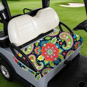 Find-wh0439-046-us53 Tnkbreeze Paisley Golf Cart Seat Covers Replacement Protector Floral Green Red And Black