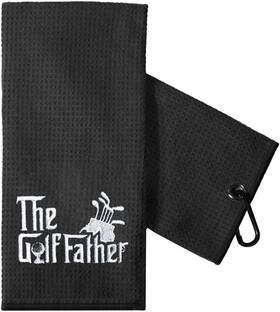 Gt-009 Touner Funny Golf Towel Gift For Dad 26x15 In Black