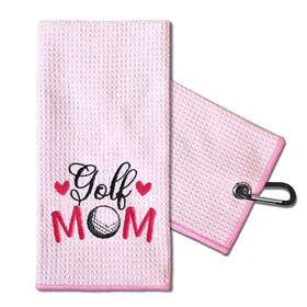 Gt087 Touner Golf Mom Golfing Towels Embroidered Funny 15.7x23.6 Inches Pink087