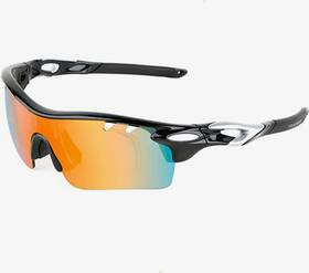 Tour Gear 810022120538 New Gloss Black Interchangeable Golf/sports Sunglasses With 5 Lenses